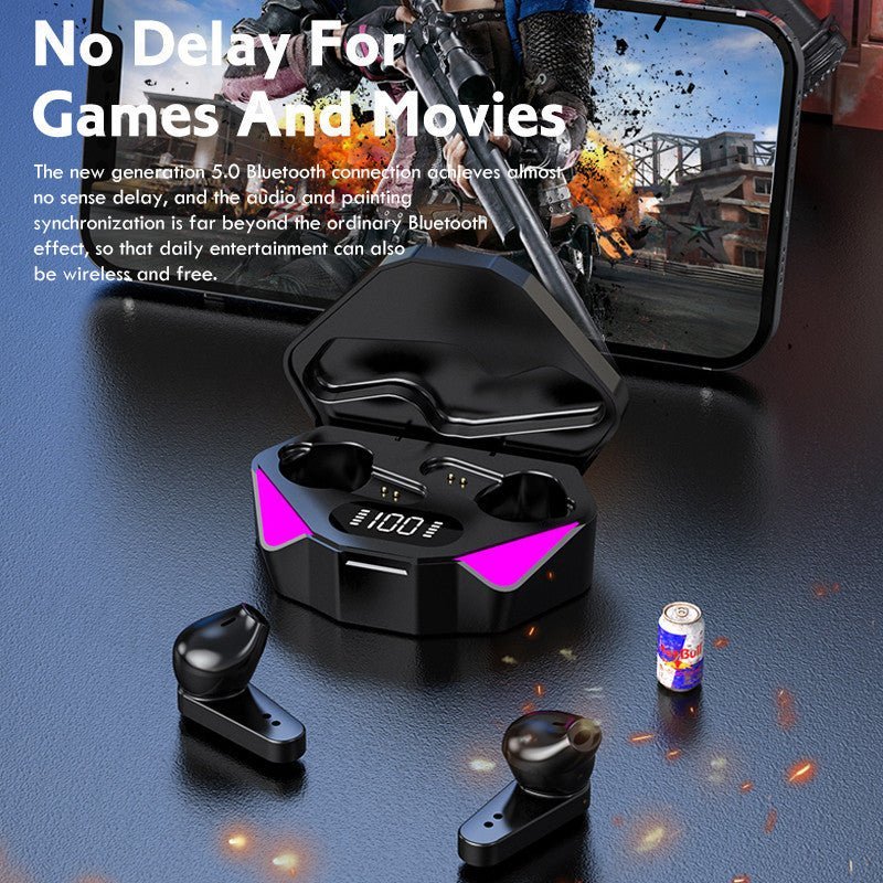 سماعات رأس لاسلكية للألعاب بدون تأخير وتقليل الضوضاء، سماعات بلوتوث HIFI Sound E-Sport Game مع ميكروفون - الصورة 4