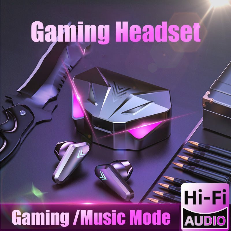 سماعات رأس لاسلكية للألعاب بدون تأخير وتقليل الضوضاء، سماعات بلوتوث HIFI Sound E-Sport Game مع ميكروفون - الصورة 3