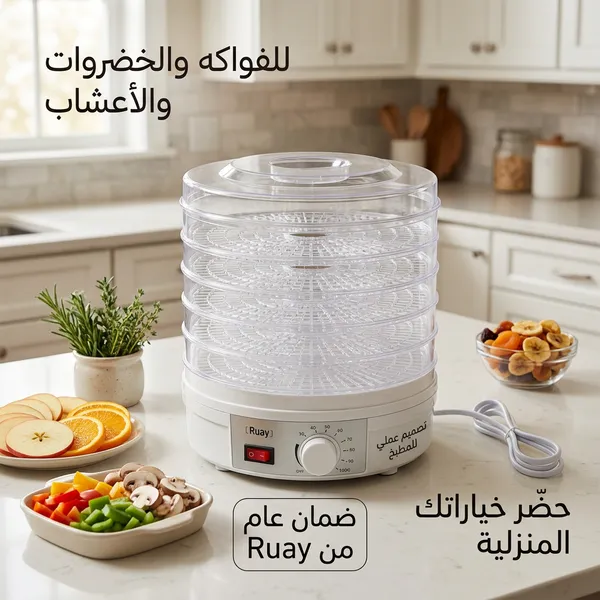 مجفف الطعام الكهربائي من Ruay بـ 5 طبقات للفواكه - الصورة 3