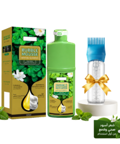 عرض شامبو صبغة شعر أسود سريع المفعول وخالٍ من الأمونيا Bubble Mousse+ زجاجة توزيع للشعر