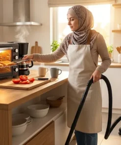 ميكروويف وقلاية وصانعة قهوة 3 في 1 نيو جولدن +مكنسة جاف و رطب ونفخ من دينكس بضمان عامين 3 في 1 للمنزل والسيارة