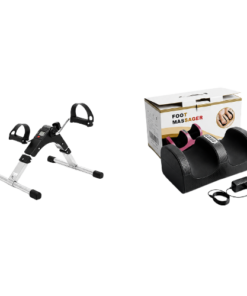 جهاز مساج للقدم ضمان عامين مع جهاز تمرين منزلي صغير قابل للطي مزود ببدالات وشاشة LCD